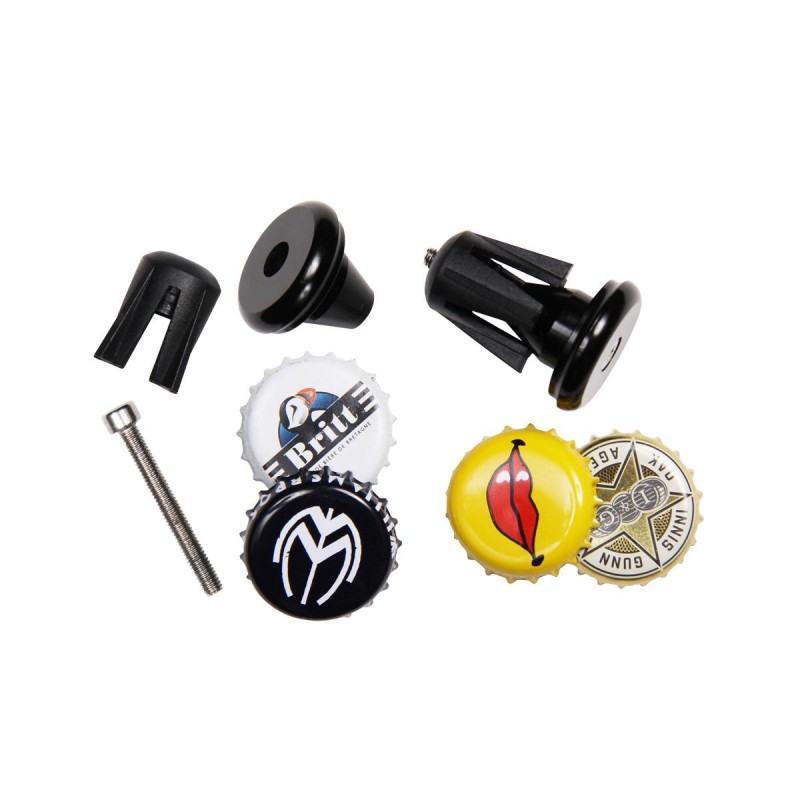 2 Bouchons D’extrémité De Guidon En Aluminium – Or – Pour VTT, Vélo De Route, Fixie – Protection Et Style